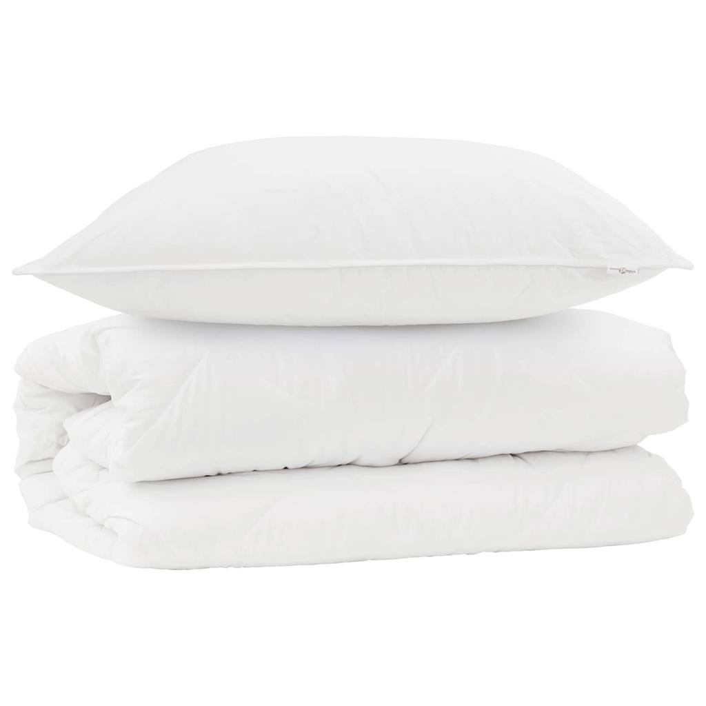 White Microfiber Duvet Set with Pillow 2 pcs