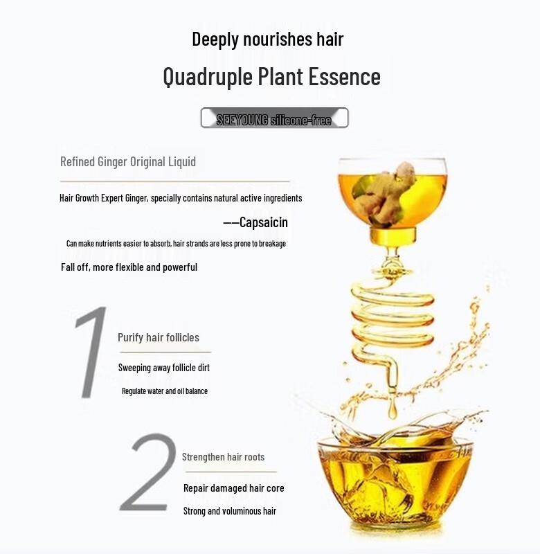 Ziyuan Silicone-Free Ginger Shampoo & Conditioner Travel Set