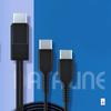 Зарядный кабель Type-C 20 см/1 м с двойным разъемом Type-C для планшета, телефона. Провод для зарядки для дома, офиса и путешественников