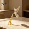 Detailed Decorative Piece for Courtyard Arts Angel Bookshelf Statue, PLA Figurine with Light, Unique Table Decor Living Space Creative Hand