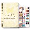 Undated Weekly Planner Spiral Notebook With Habit Tracker To Do List Goal Setting Stickers For School Work