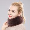 Новый женский шарф из натурального лисьего меха, женские натуральные шарфы-кольца из лисьего меха, милая эластичная вязаная повязка на голову из натурального лисьего меха для девушки