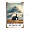 Black Church Iceland Digital Travel Poster Metal Plaque Poster Party Club Wall Plaque Iron Wall Decor Tin Sign Poster