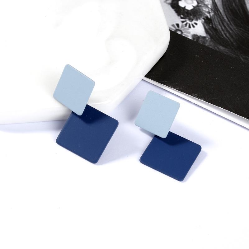 New Blue Color Geometric Earrings for Women Bohemian Flower Butterfly Pendants Female Dangle Earrings 2024 Aretes De Mujer