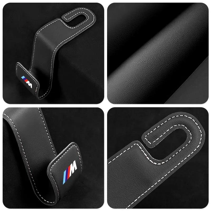 Car Sticker 2025 Hot Hidden Car Back Seat Hook Headrest Suede Accessories For BMW Motorsport X1 X3 X5 E39 E46 E90 F20 E60 F30 E3