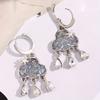 Cute Cloud Hanging Earrings Blue Crystal Rain Cloud Drop Earring Aesthetic Kawaii Zirconia Hoop Dangle Earrings Jewelry