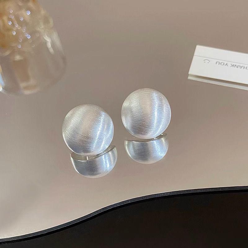 Vintage Matte Brushed Earrings for Women Korean Fashion Geometric Cross Stud Earrings Jewelry Party Accessories Gifts