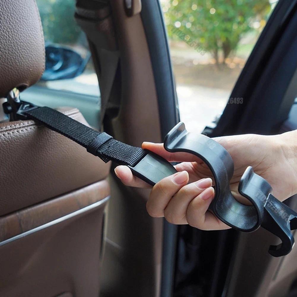 2 шт. крючок для заднего сиденья автомобиля многофункциональный держатель для заднего подголовника регулируемый держатель для зонта багажника аксессуары для салона автомобиля