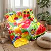 Fruit Salad Party Theme blanket Lightweight Warm Flannel Blanket Decorative Throw Blanket for Home Decoration