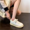 Белые туфли на платформе, женская новая весенняя спортивная обувь в стиле ретро со шнуровкой, универсальные кроссовки для женщин