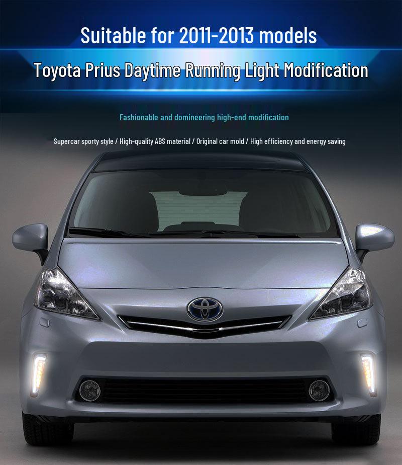 Светодиодные Дневные Ходовые Огни / Противотуманные Фары для 11-13 Toyota Prius Передний Бампер