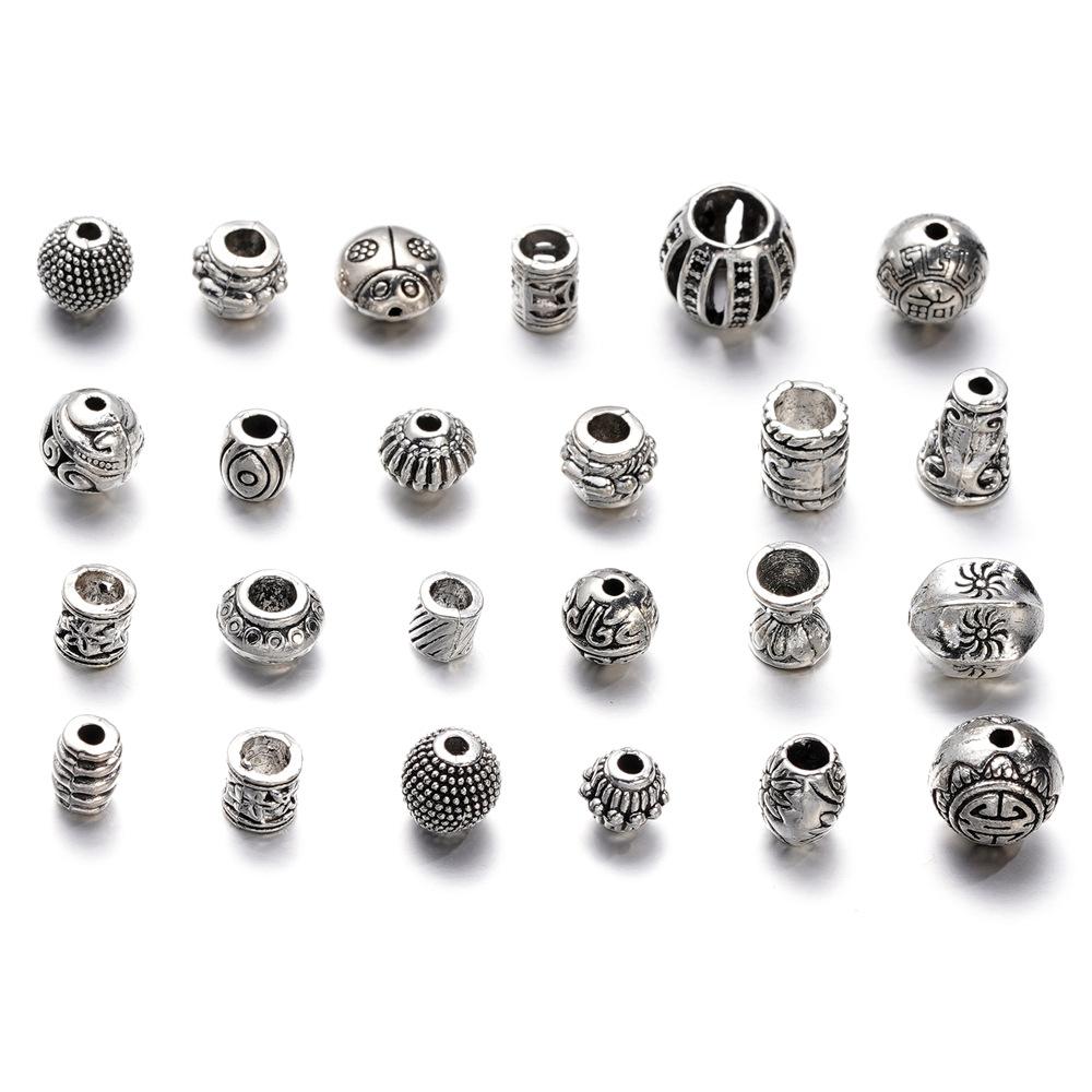 20g Flower Silver Plated Loose Tube Bead Spacer Beads For Jewelry Making Tube Charms DIY Bracelet Necklace Accessories