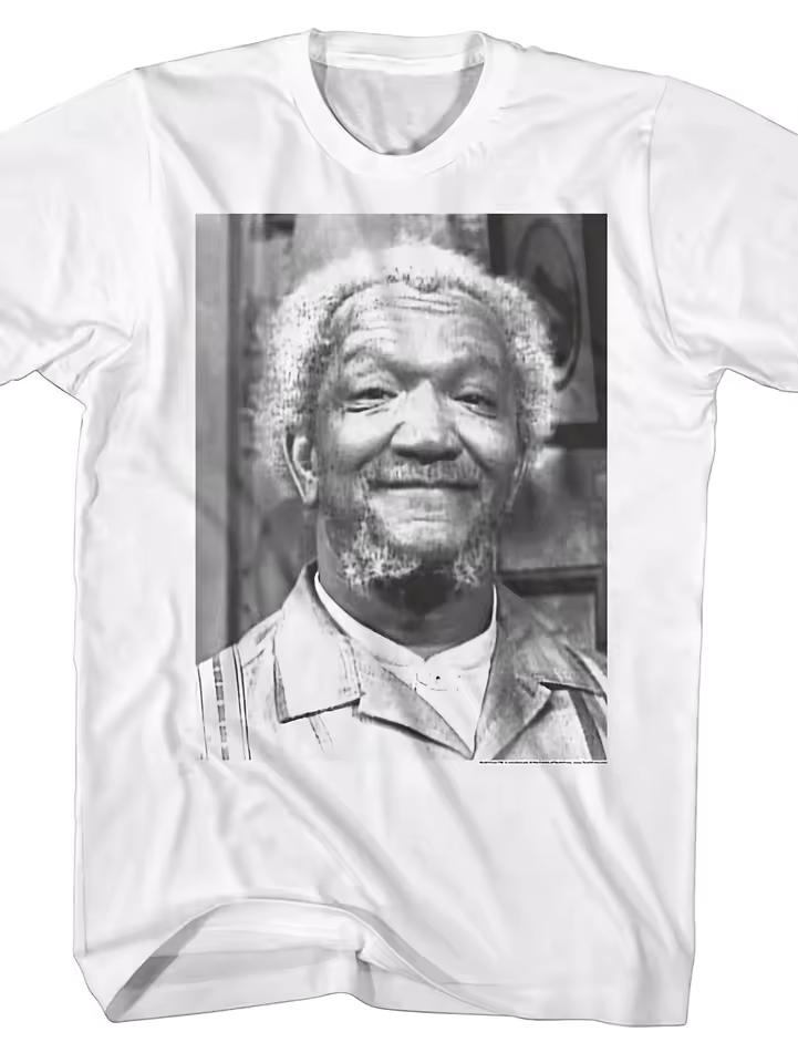 Redd Foxx'S Sanford and Son Resolution White T-Shirt Gift Unisex Products Soft Breathable Lightweight Regular Fit