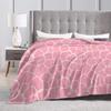 Pink Giraffe Throw Blankets,Cozy Flannel Fleece Blanket on for Home Bedroom Living Room Office Dorm, Soft Comfort Lightweight Th