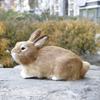 Реалистичная игрушка-кролик из искусственного меха, реалистичная кукла-кролик, фигурки животных, подарок, декор для дома, поделки, настольные украшения, реквизит для фотосъемки