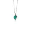 SEWNSWEN SILVER RHOMBUS GEMSTONE NECKLACE