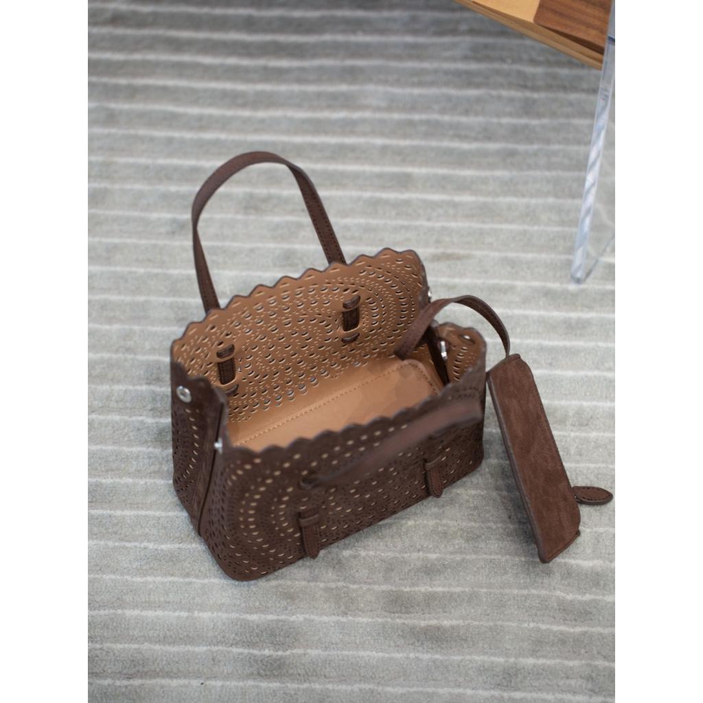 Mina20 первый слой бархат узор личи телячья кожа полый белый стальной металлофурнитура с одинарным плечевым ремнем для ношения через плечо французский полый