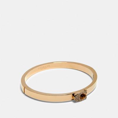 Браслет Coach Pav Signature Hinged Bangle 91428 Gld Gold