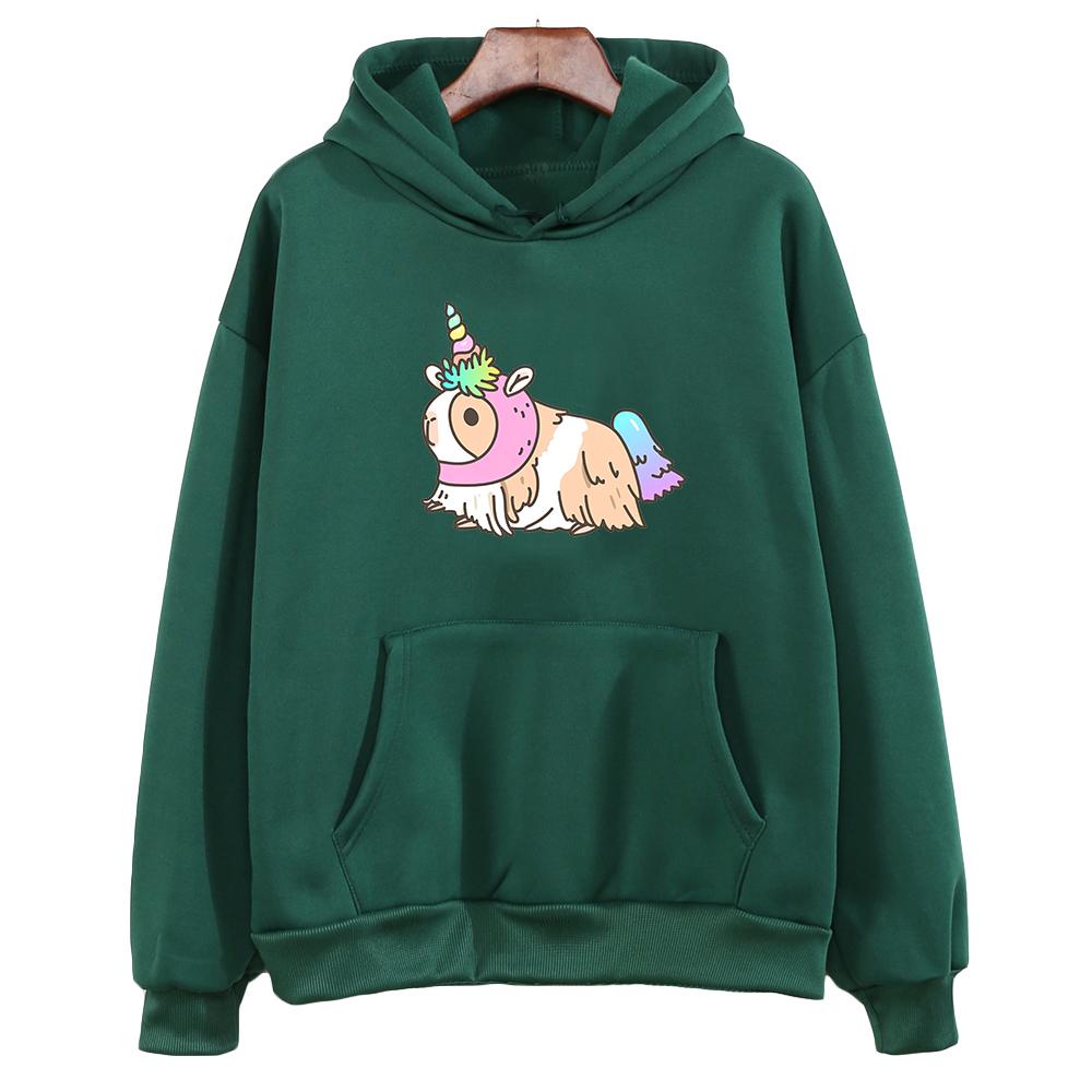 Толстовка в стиле Харадзюку с изображением домашней морской свинки и животного, женская толстовка с героями мультфильмов Kawaii/милые аниме, толстовка для пары, толстовка с ручной росписью