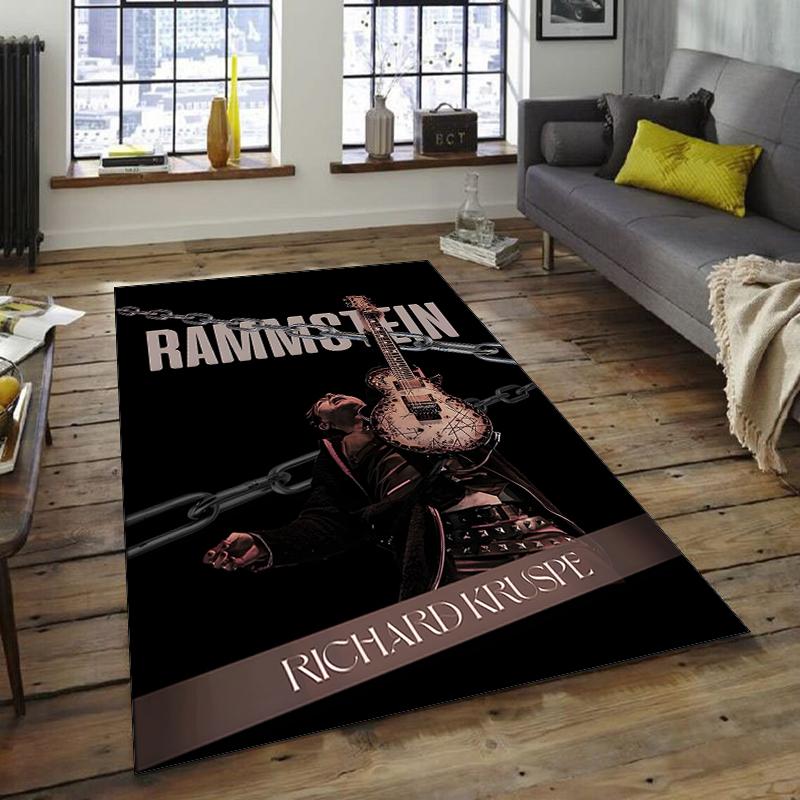 1pc Rammstein1 Design Area Rug - Non-Slip, Soft & Cozy Floor Mat for Living Room, Bedroom, Office - Indoor/Outdoor Decorative Carpet