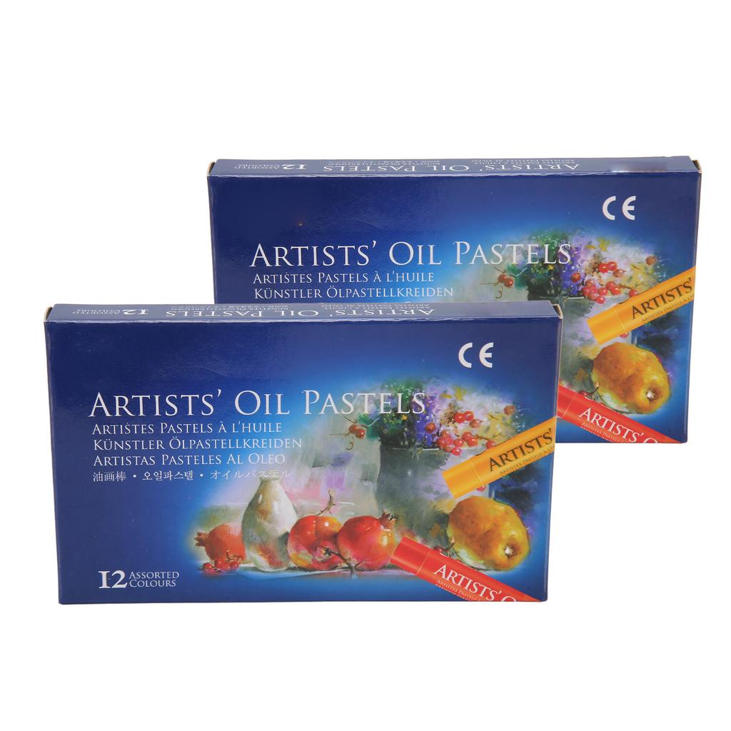 24 шт. масляная пастель мягкая текстура яркие цвета безопасная коробка упакованы художественные масляные мелки для трафарета