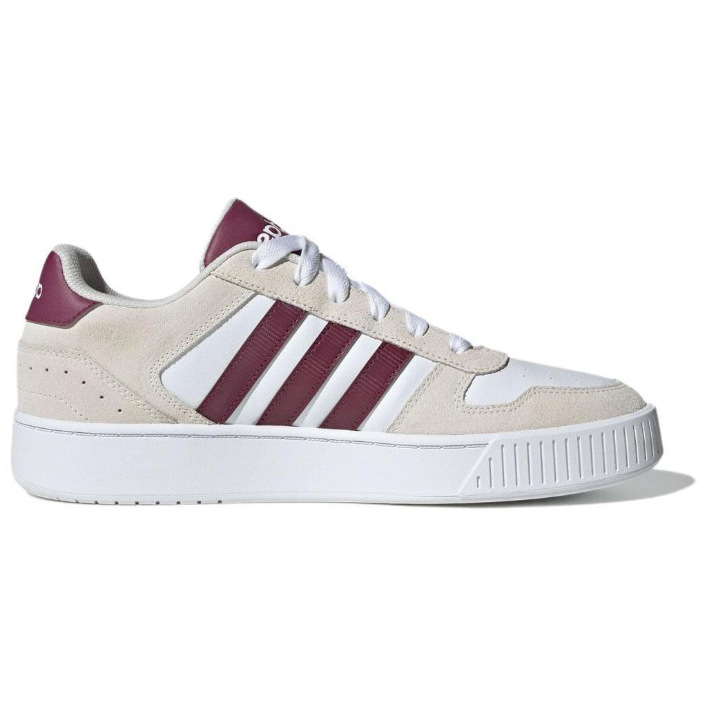 Adidas Neo D-Pad Leather Comfortable Lightweight Non-Slip Wear-Resistant Low-Top Skate Shoes Unisex Sneakers White Brown JR8324