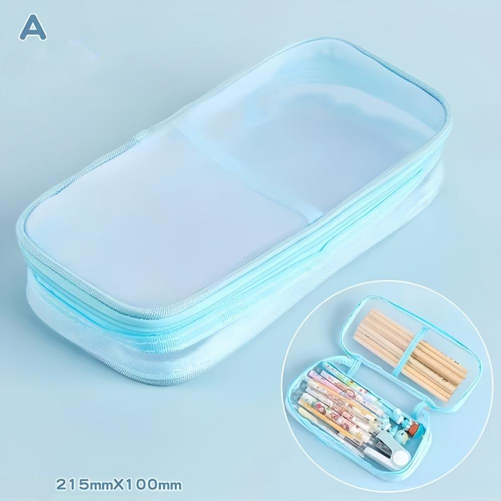 Легкий сетчатый пенал большой емкости эстетическая сумка для студентов канцелярские принадлежности