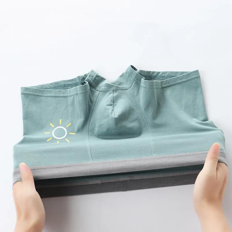 Подростковое нижнее белье для мужчин периода развития, хлопковые хлопковые боксеры для учащихся младших классов средней школы, От 13 до 16 лет, штаны-боксеры для больших мальчиков