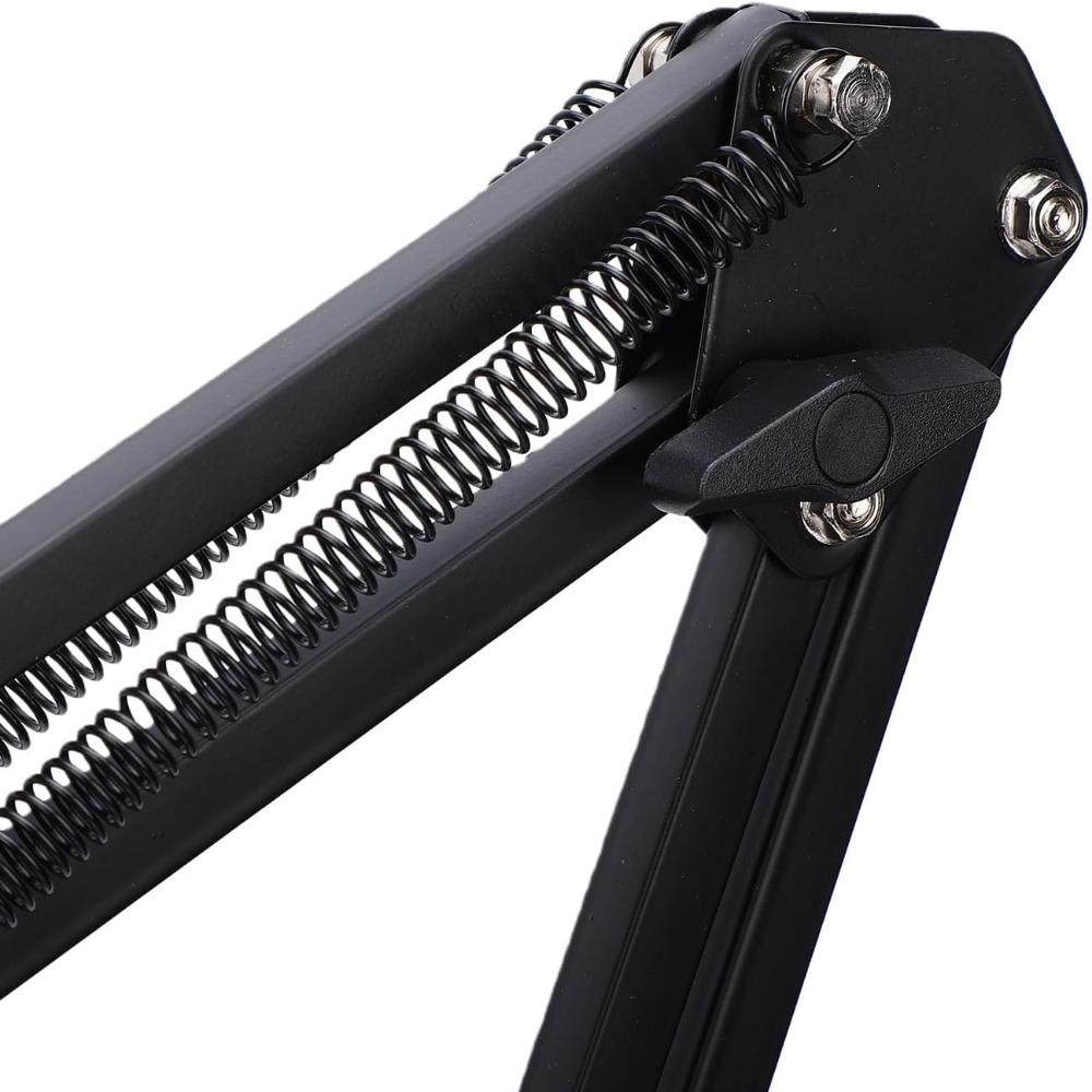 Adjustable Height Overhead Cell Phone Mount Carbon Steel Alloy Gooseneck Tablet Arm  Desk Setup