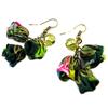 [P0783] - Handcrafted Emerald Green 'Les Antoinettes' Earrings (handmade)