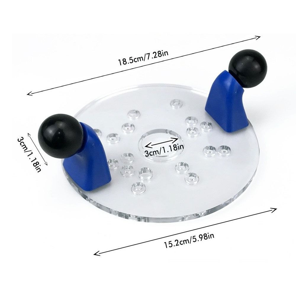 Двойные ручки Деревообработка резьба позиционирующий диск Прозрачная основа Легкая установка Электрическая фрезерная база для дерева