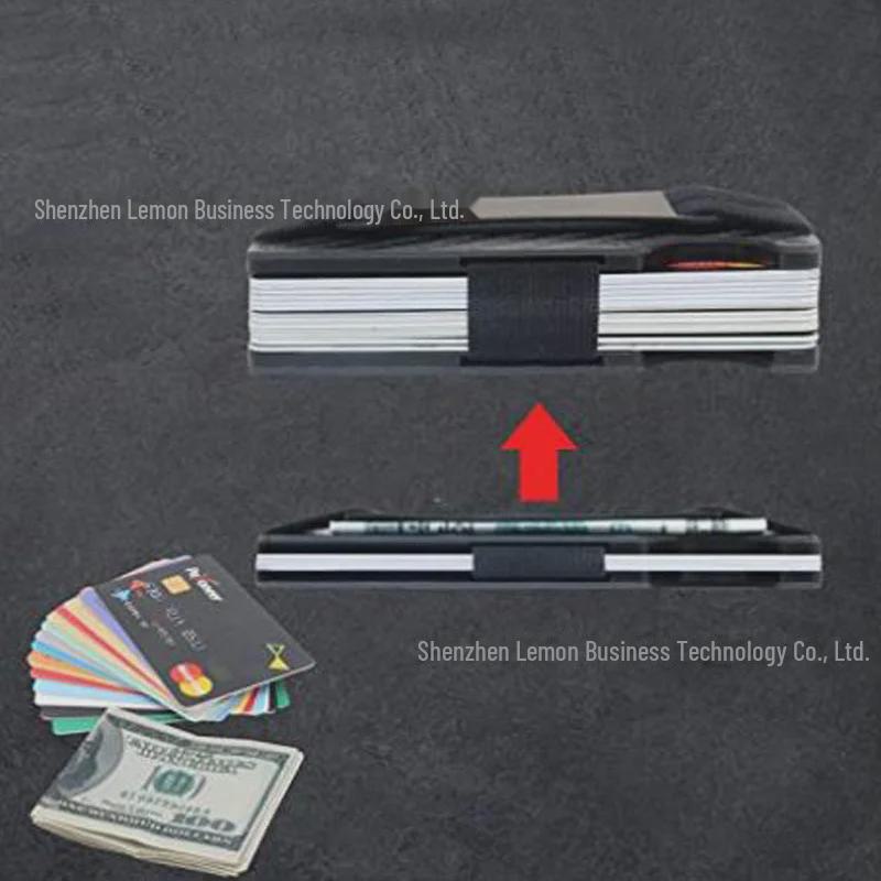 Новый держатель для карт из алюминиевого сплава с блокировкой RFID и трекером AirTag