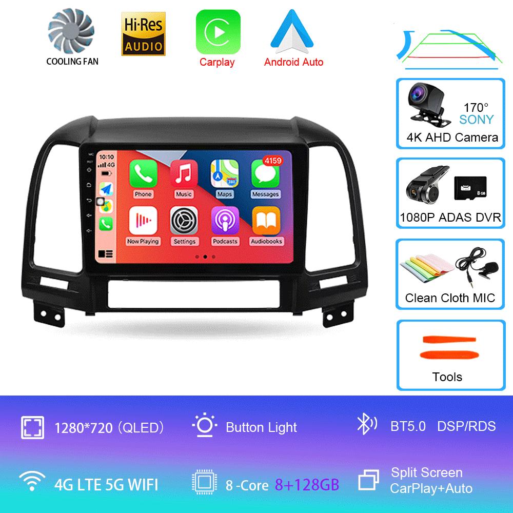 Android 14 Car radio For Hyundai Santa Fe 2 2006 - 2012 player Multimedia navigation stereo GPS No 2din 2 din dvd