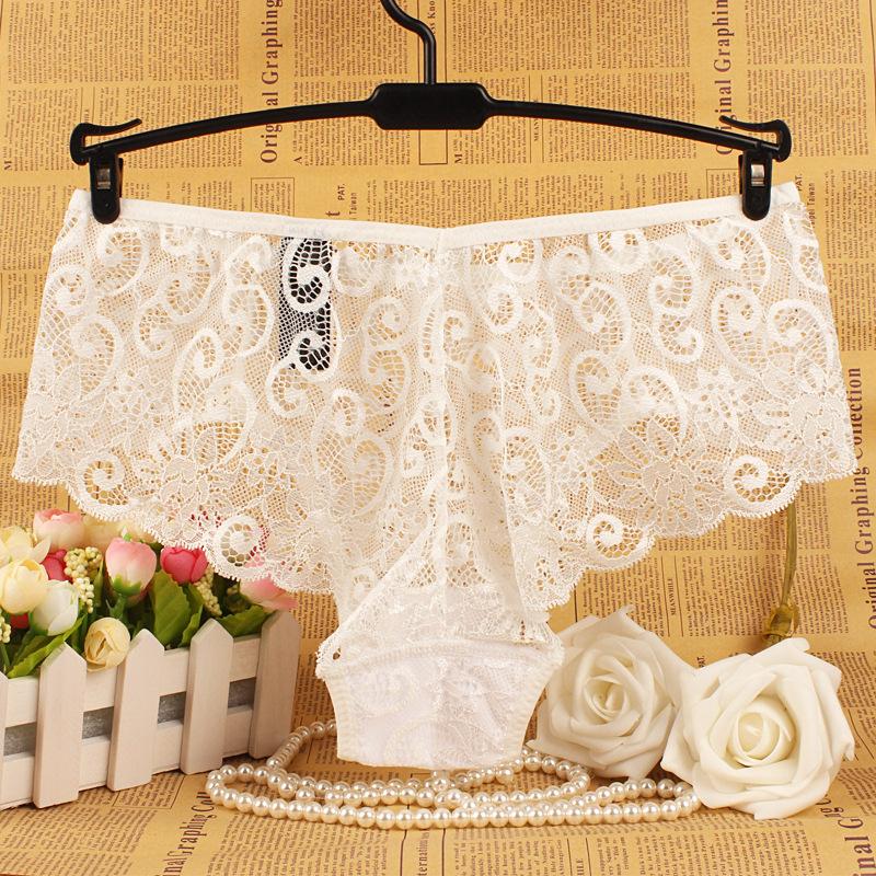 Mid-Waist Panties Women's Briefs Women's Seamless Lace High-End Sexy