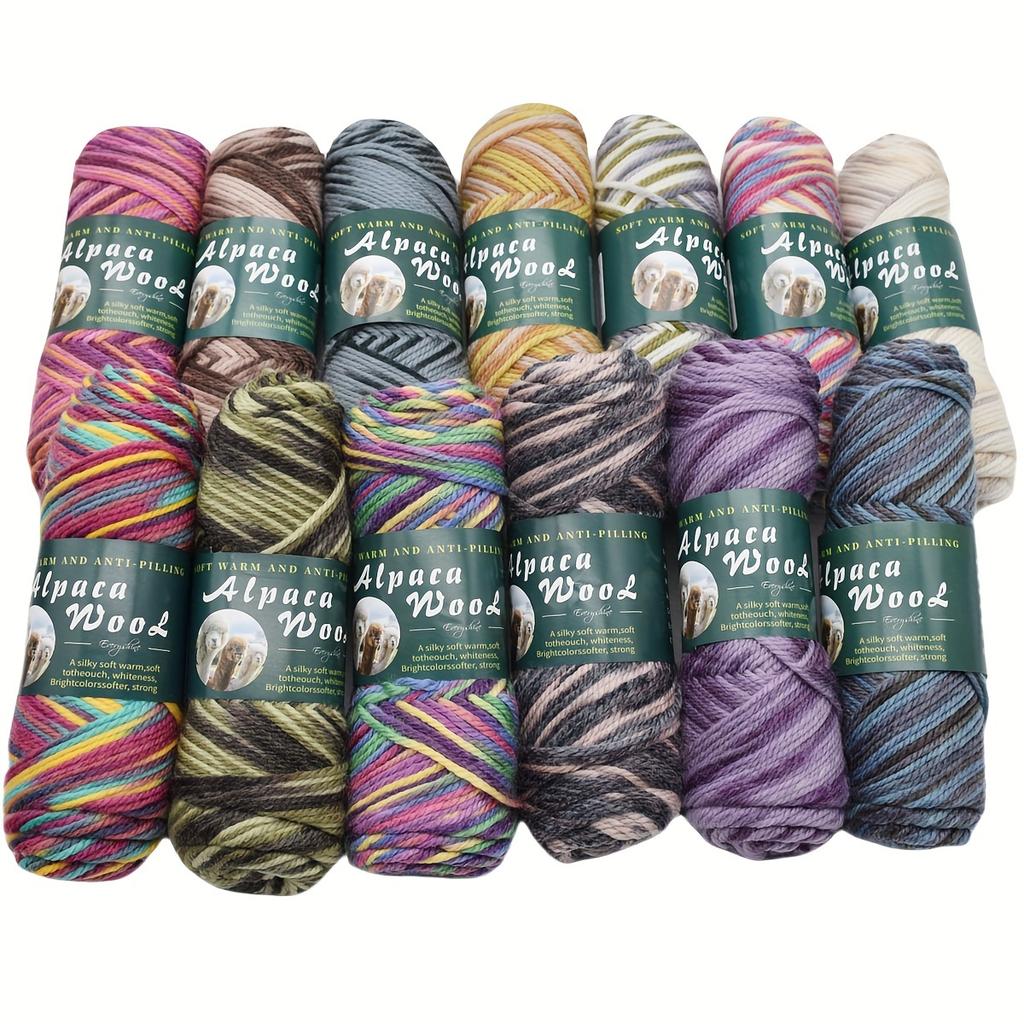 3 Pack Alpaca Blend Yarn (100g Each, 110m) Soft & Durable Worsted Weight for Knitting & Crochet – Sweaters, Blankets, Scarves 3.5-4.5mm Needles/Hooks