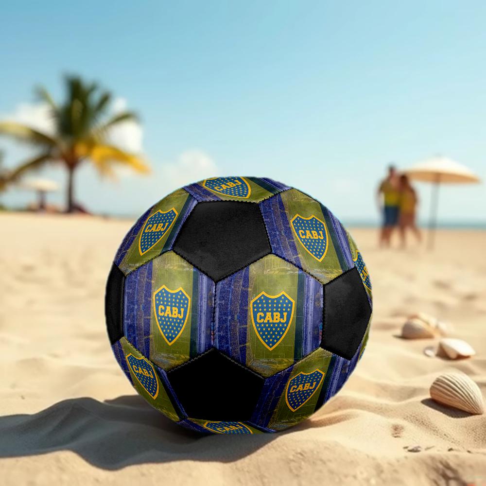 Футбольный мяч Boca Juniors, разноцветный, подходит для всех возрастов, машинная строчка, материал ПВХ, соревновательного уровня, прочный и с высоким отскоком