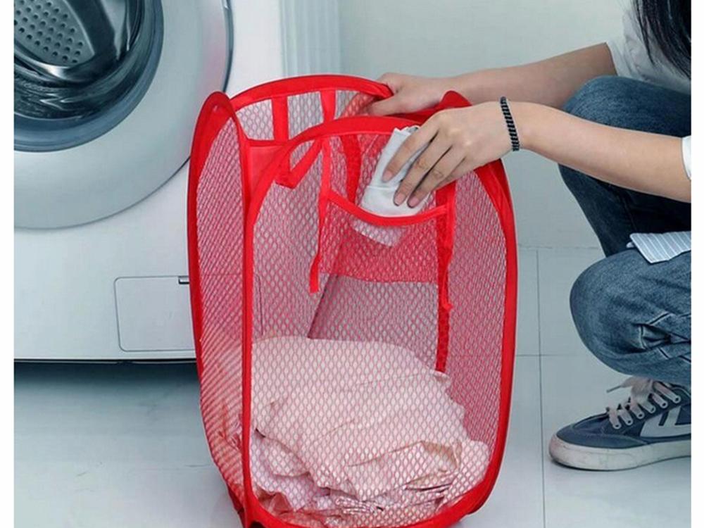Foldable Clothes Basket 48 Red (120) Gab_A