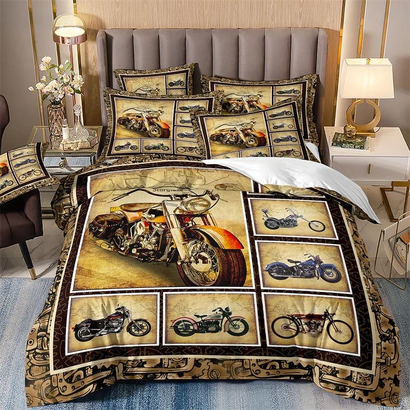 Galaxy Starry Sky Duvet Cover Set for Boys, Speed Rider, Super Cool, Racing Car Comforter, Bedding Sets for Men, Teen, Queen Siz