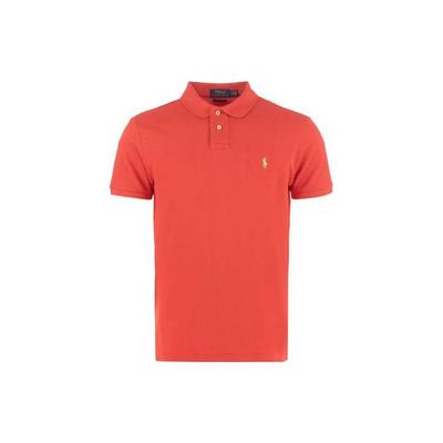 Polo SS22 Однотонная простая футболка-поло с коротким рукавом Мужские топы Красный 710680784-269