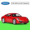 Масштаб 1/36 Welly Porsche 911 Carrera S, модель автомобиля из сплава, литье под давлением, металлические игрушечные автомобили, модель автомобиля, коллекция высокой имитации, детские подарки