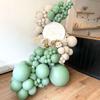 Retro Green Beige Balloons Garland Kit Baby Shower Boy Birthday Party Decorations Ballons Arch Christening Wedding Event Decor