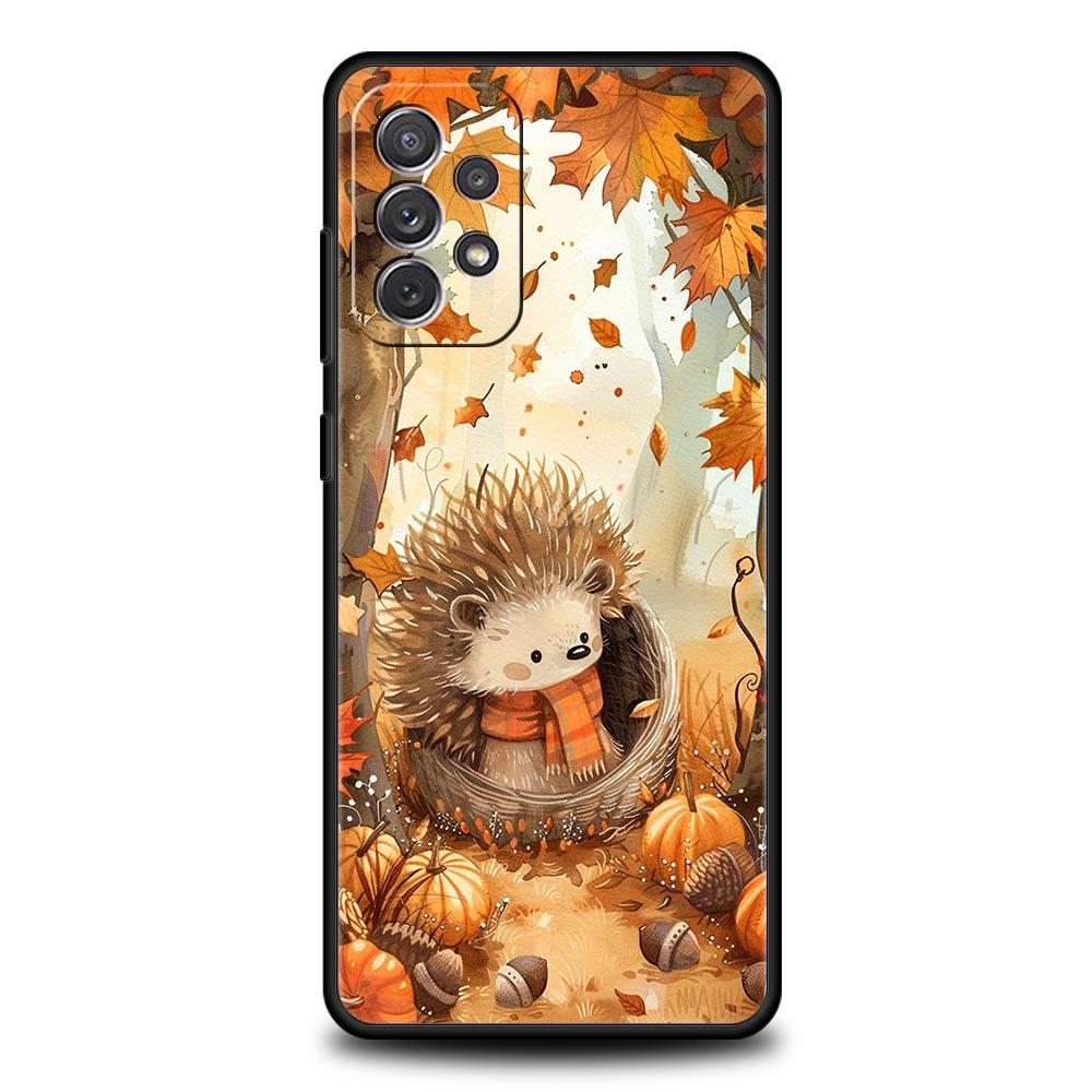Чехол для телефона с дизайном ежика для Samsung Galaxy A17 A07 A55 A35 A25 A15 A05 A33 5G A31 A23 A21s A13 A11 A41 A73 A53 A51 A71