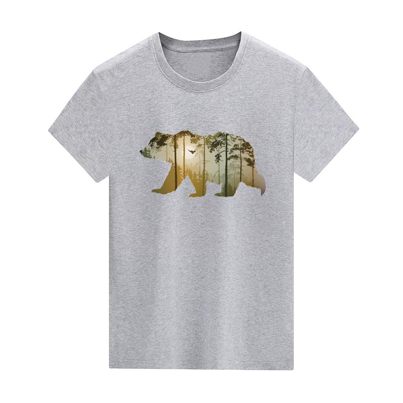 Модная футболка с нашивками «Солнечный медведь», джинсовая футболка с термопереносом Hot Tear, платья, новый дизайн с нашивкой в ​​виде животного «сделай сам»