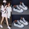 Ins высокие маленькие белые туфли женские весна 2025 новые на толстой подошве корейская версия универсальные студенческие туфли для сноуборда женская уличная обувь TH919