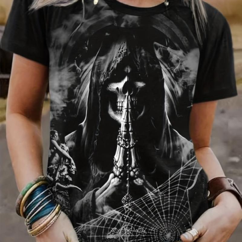 Women's T Shirts Fashion Short Sleeve Top For Women 3d Safflower Pattern T-shirt Y2k Women Blouse Oversized Tees Female Clothing