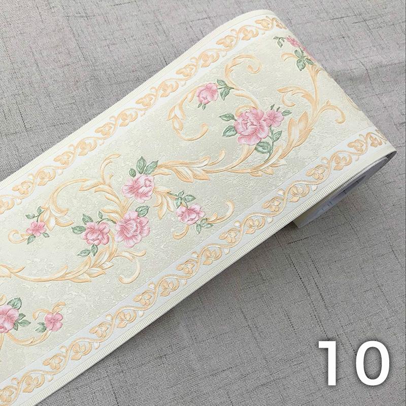 5M ПВХ самоклеящиеся наклейки на плинтус, цветочные наклейки на талию, водонепроницаемые 3D настенные бордюры для ванной комнаты, декор