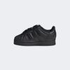 adidas Светодиодный светильник Superstar, удобная застежка, для младенцев [JS1295-CBLACK/CBLACK/PREVIO]