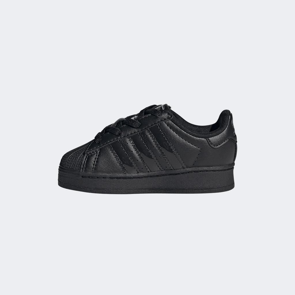 adidas Светодиодный светильник Superstar, удобная застежка, для младенцев [JS1295-CBLACK/CBLACK/PREVIO]