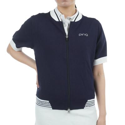 Вязаный блузон Point Golf LL [Pin Apparel] Женский (Один логотип) / / 622-5172200 120_Темно-синий