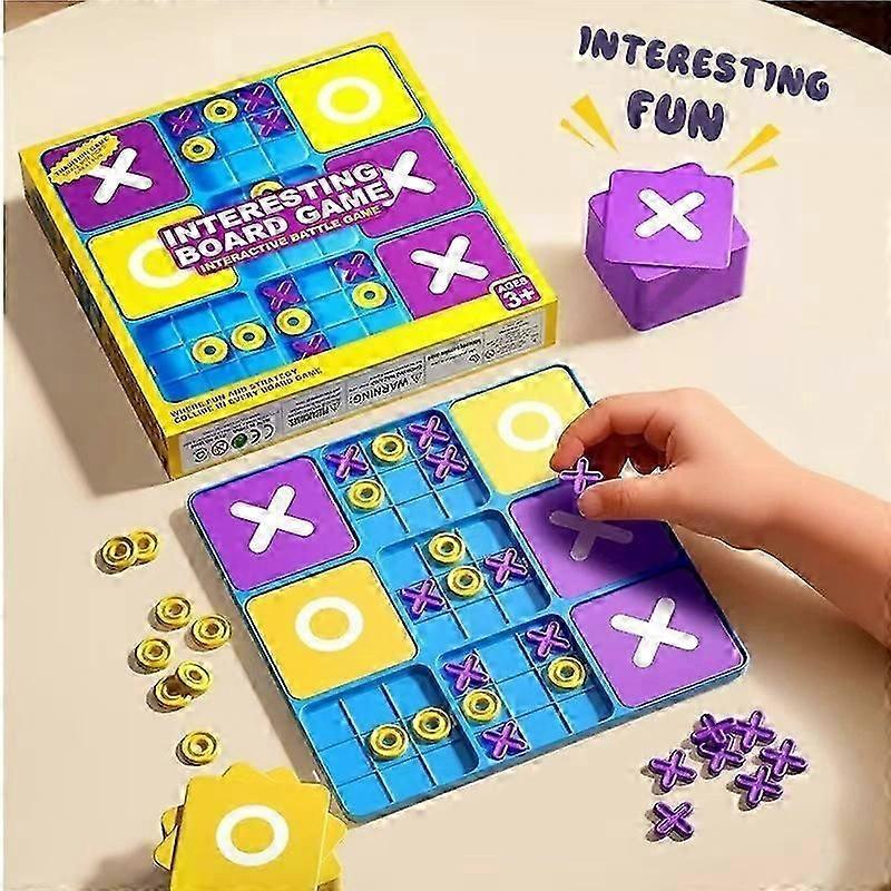 Ultimate Tic-Tac-Toe Game Board Games For Family Game Night Mind Challenging Cross-Board Game for Kids Adults